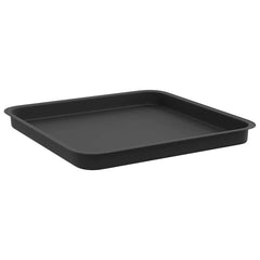 vidaXL Square Flower Tray 24 pcs Black 36 x 36 x 2.5 cm Plastic 5