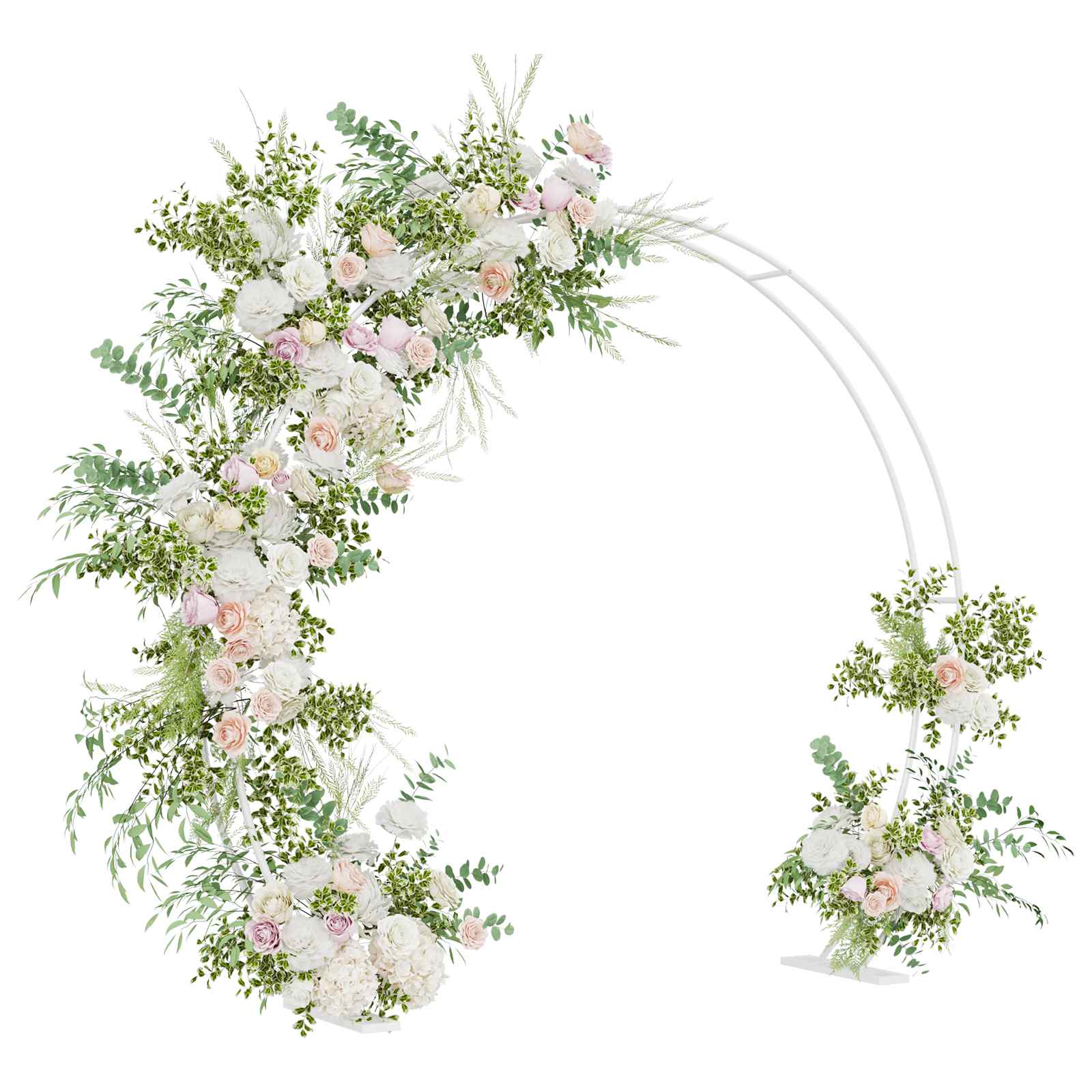 vidaXL Wedding Arch White 223 x 45 x 201 cm Steel 3