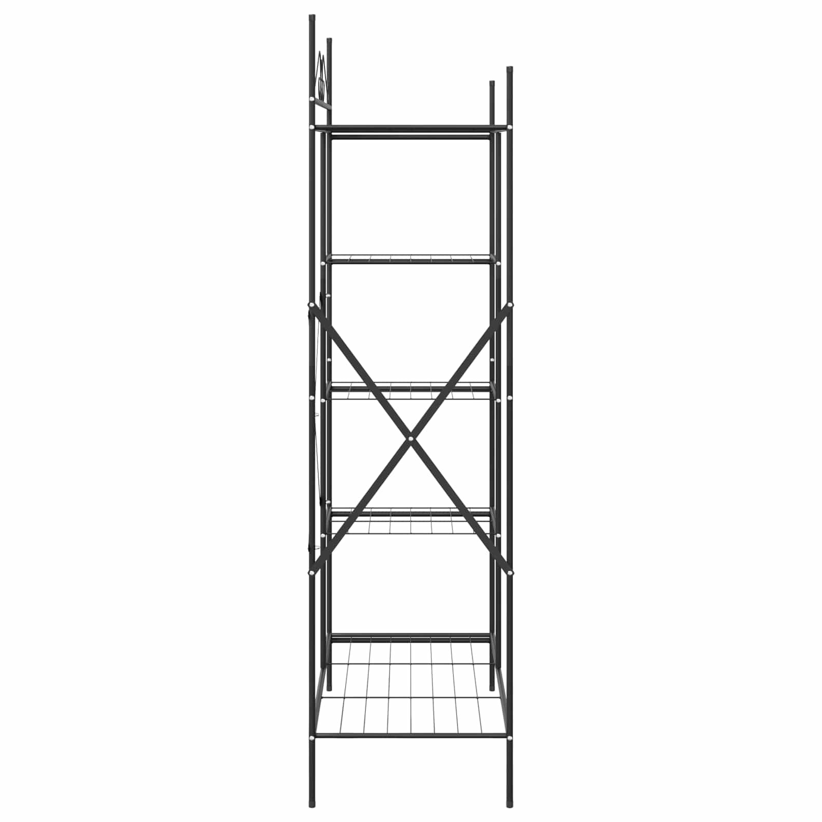 vidaXL Open Wardrobe with Shelf Black 104.5 x 45 x 172 cm Steel 6