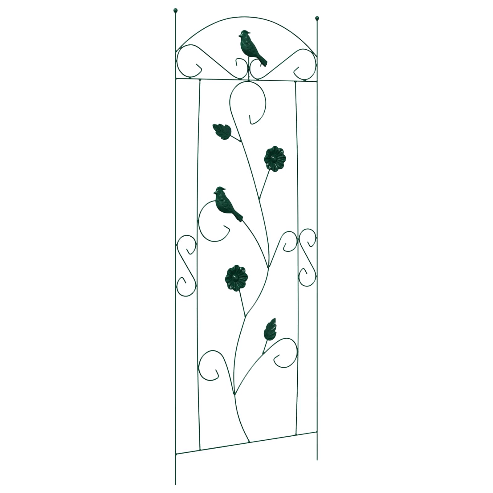 vidaXL Garden Fence 3 pcs Green 110 x 40 cm Steel 5