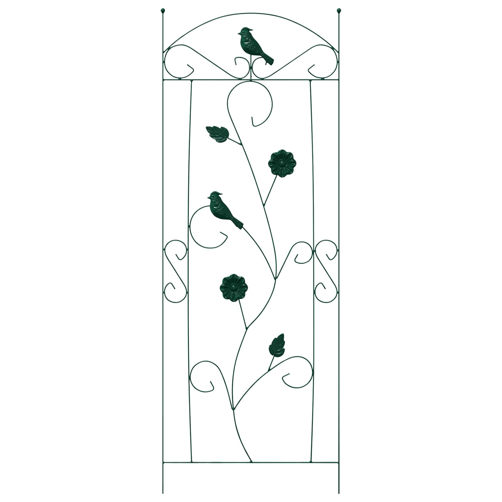 vidaXL Garden Fence 3 pcs Green 110 x 40 cm Steel 6