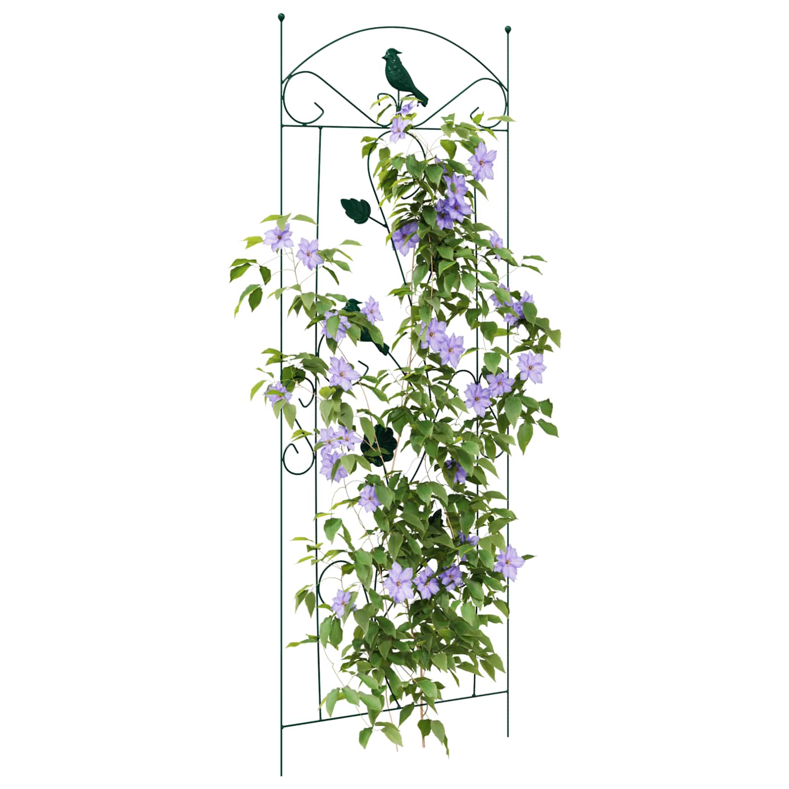 vidaXL Garden Fence 3 pcs Green 110 x 40 cm Steel 3