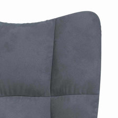 Rocking Chair 78 x 61 x 98 cm Velvet Dark grey without footstool