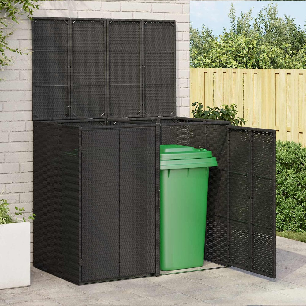 Box Garbage Bin Box 65 x 80 x 115 cm Polyethylene Black 2