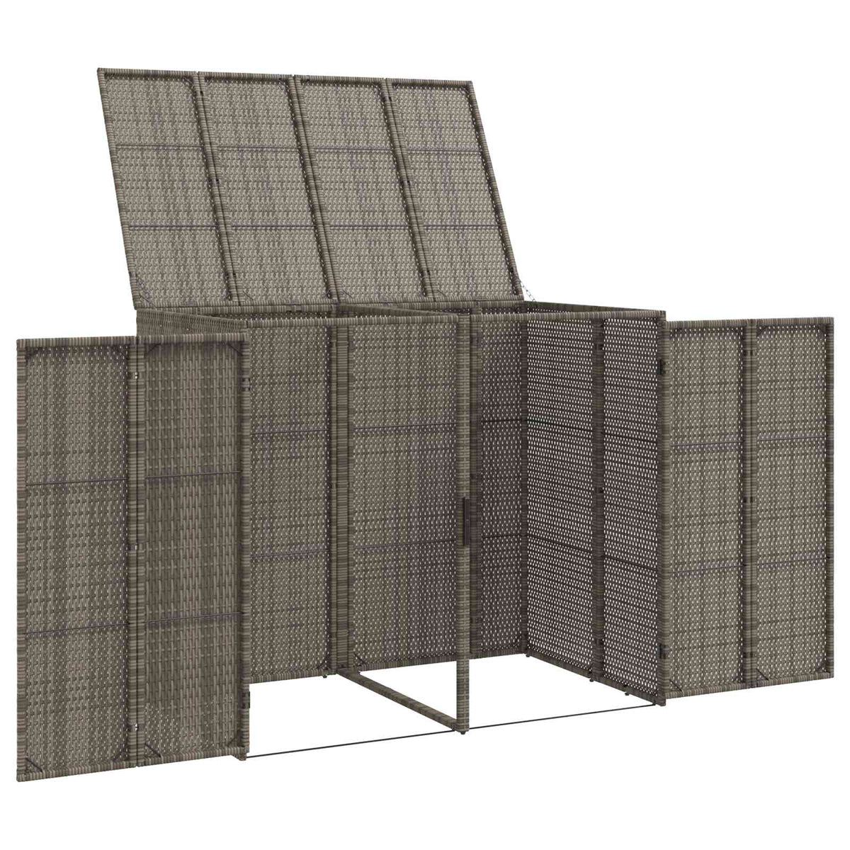 Box Garbage Bin Box 65 x 80 x 115 cm Polyethylene Grey 2