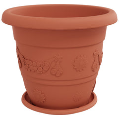 vidaXL Plant Pots 6 pcs Brick Red Ø 39 x 32 cm Plastic 5