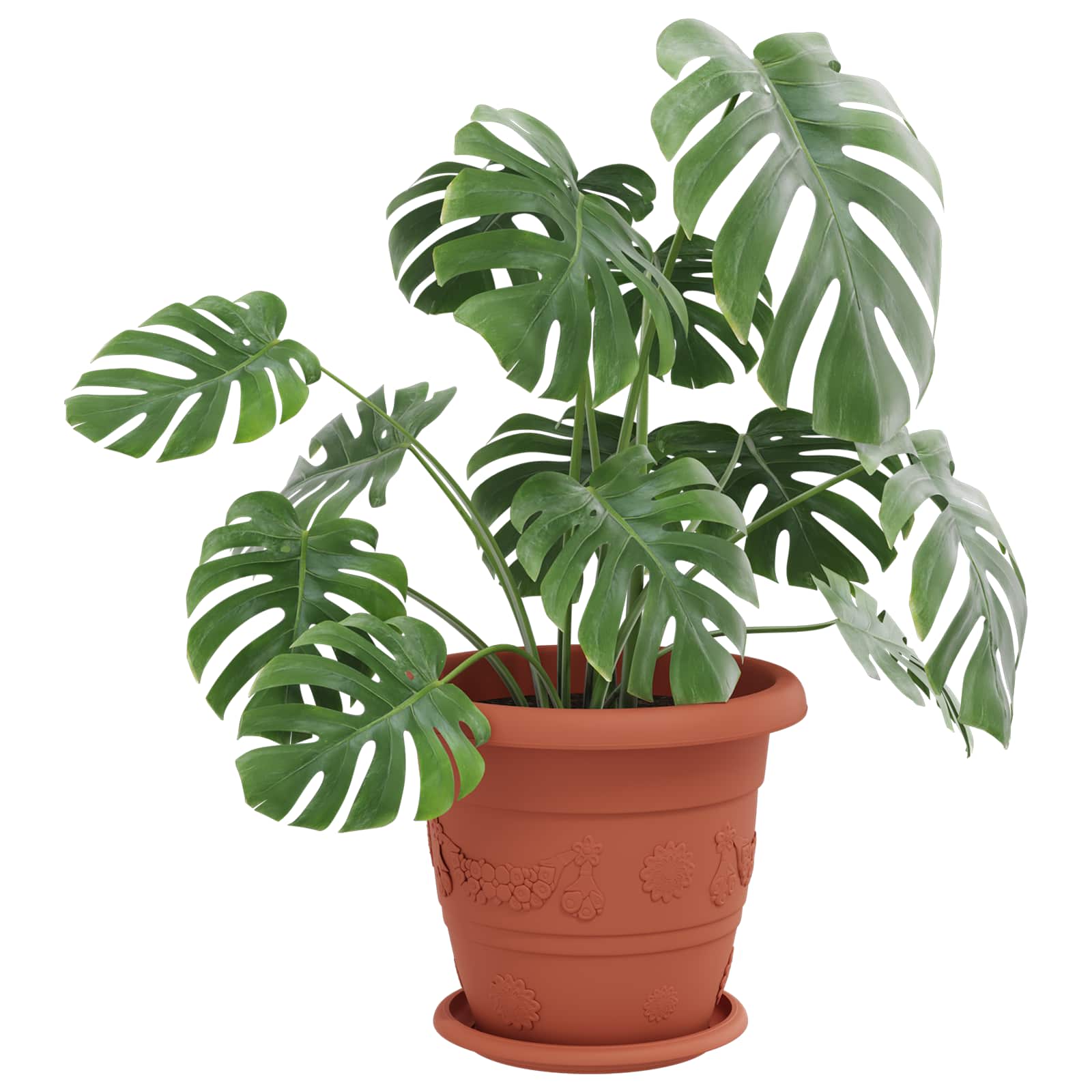 vidaXL Plant Pots 24 pcs Brick Red Ø 26 x 21.5 cm Plastic 3