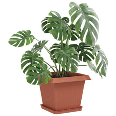 vidaXL Plant Pots 6 pcs Brick Red Plastic 3