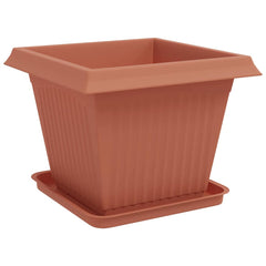 vidaXL Plant Pots 6 pcs Brick Red Plastic 5