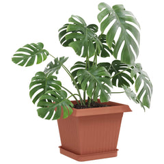 vidaXL Plant Pots 24 pcs Brick Red Plastic 3