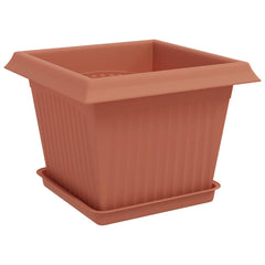vidaXL Plant Pots 24 pcs Brick Red Plastic 5