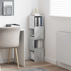vidaXL Corner Cabinet 25.5x25x102cm Engineered Wood Concrete Grey 4
