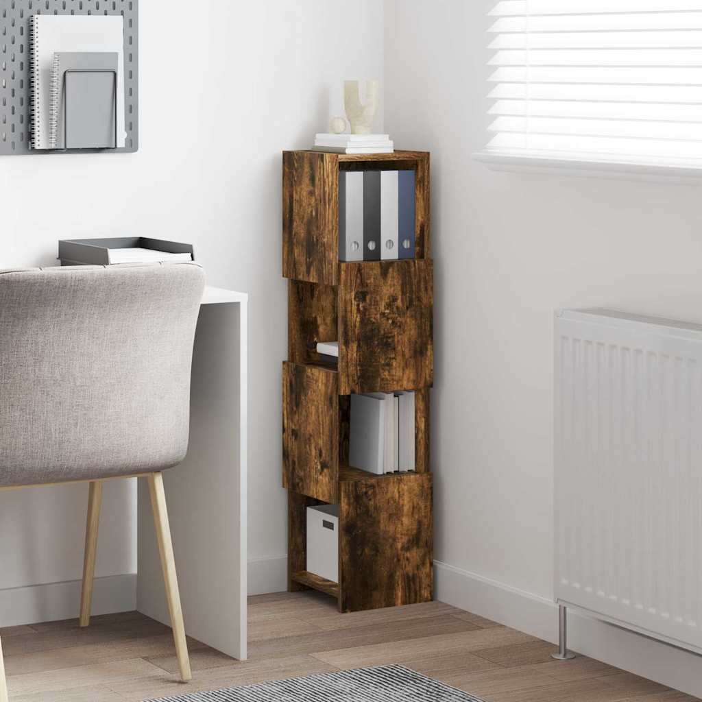 vidaXL Corner Cabinet 25.5x25x102cm Engineered Wood Smoked Oak 4