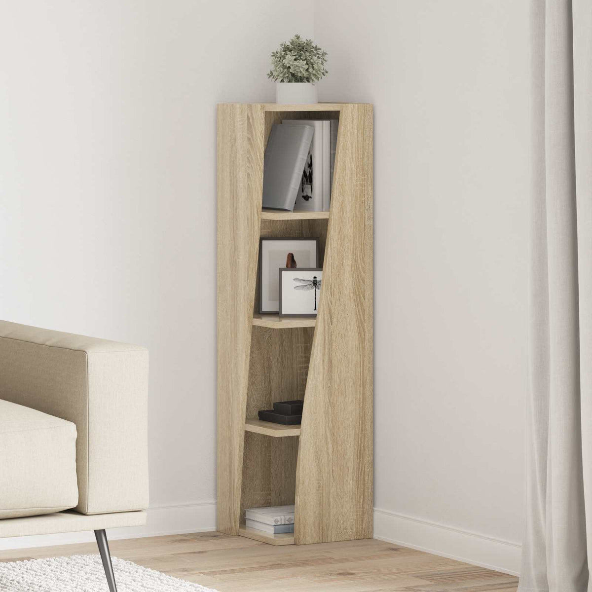 vidaXL Corner Cabinet Engineered Wood Width 27.5 cm