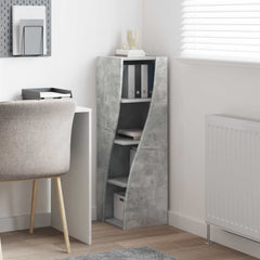 Corner Cabinet Engineered Wood Concrete Grey, image 4
