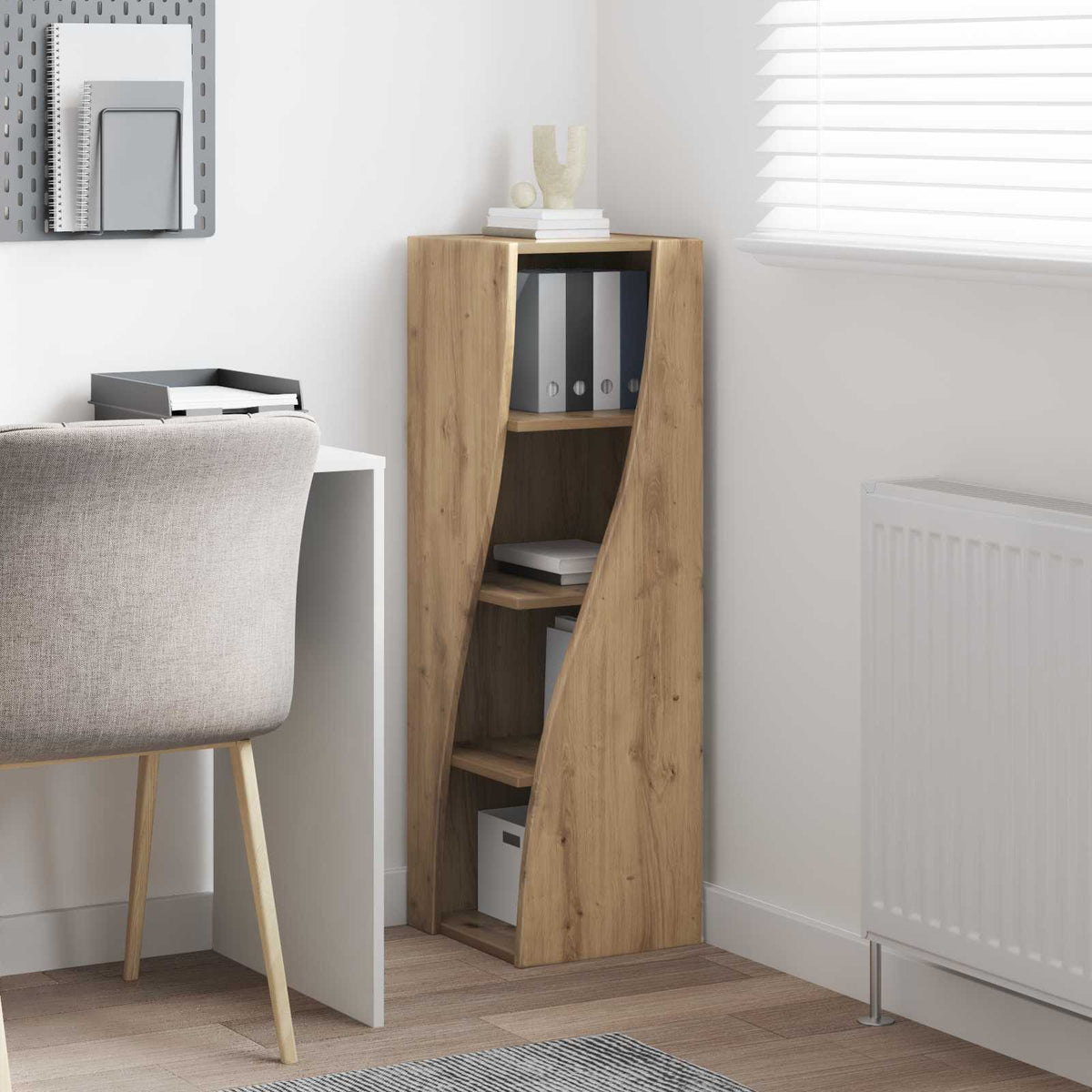 Corner Cabinet Engineered Wood Artisan Oak, image 4