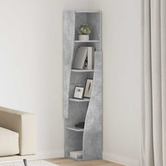 Corner Cabinet Engineered Wood Width 27.5 cm Concrete grey 140 cm