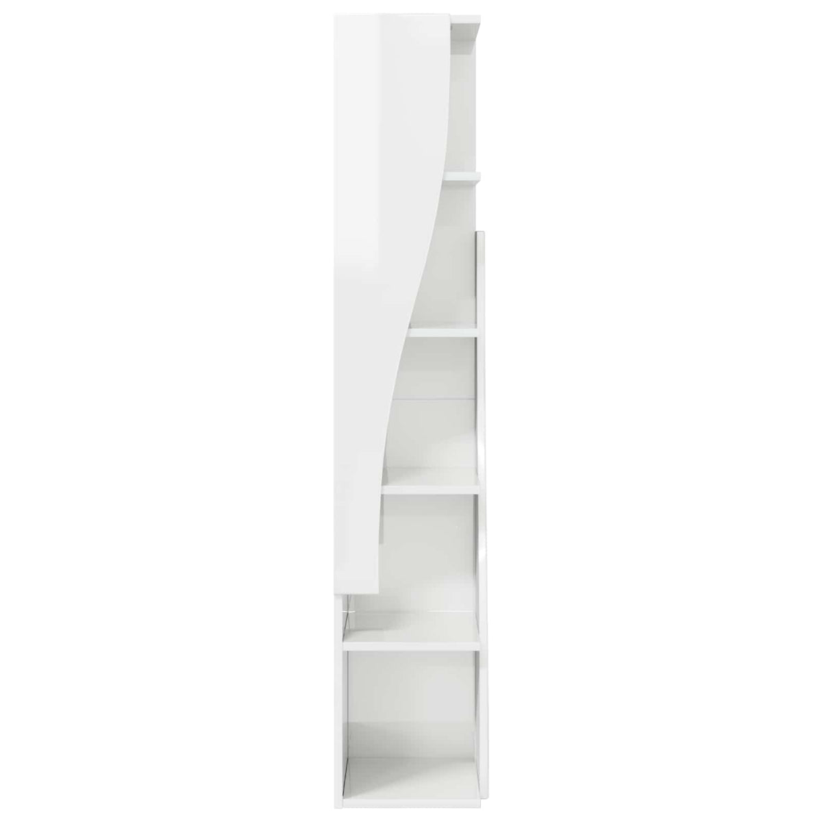 Corner Cabinet Engineered Wood High Gloss White, image 5