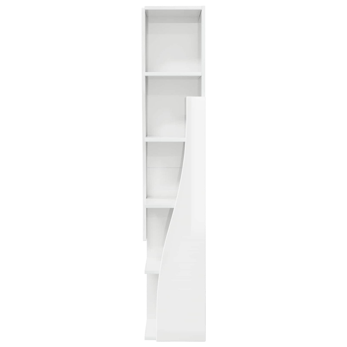 Corner Cabinet Engineered Wood High Gloss White, image 6