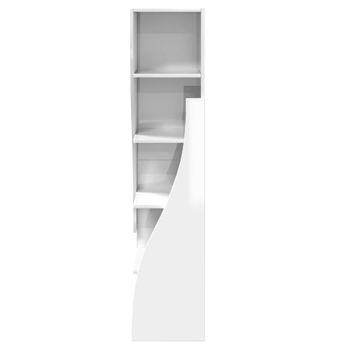 Corner Cabinet Engineered Wood High Gloss White, image 5