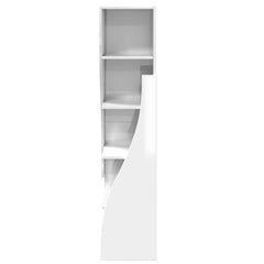 Corner Cabinet Engineered Wood High Gloss White, image 5