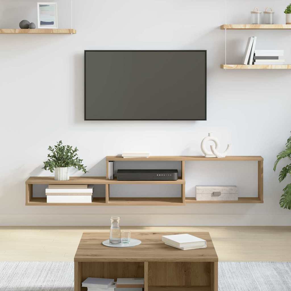 vidaXL Wall TV Stand 150 x 25 x 28.5 cm Engineered Wood 1