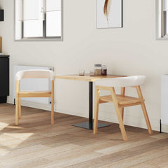 vidaXL Dining Chairs 2 pcs Solid Rubber Wood Natural 54 x 57 x 73 cm 3