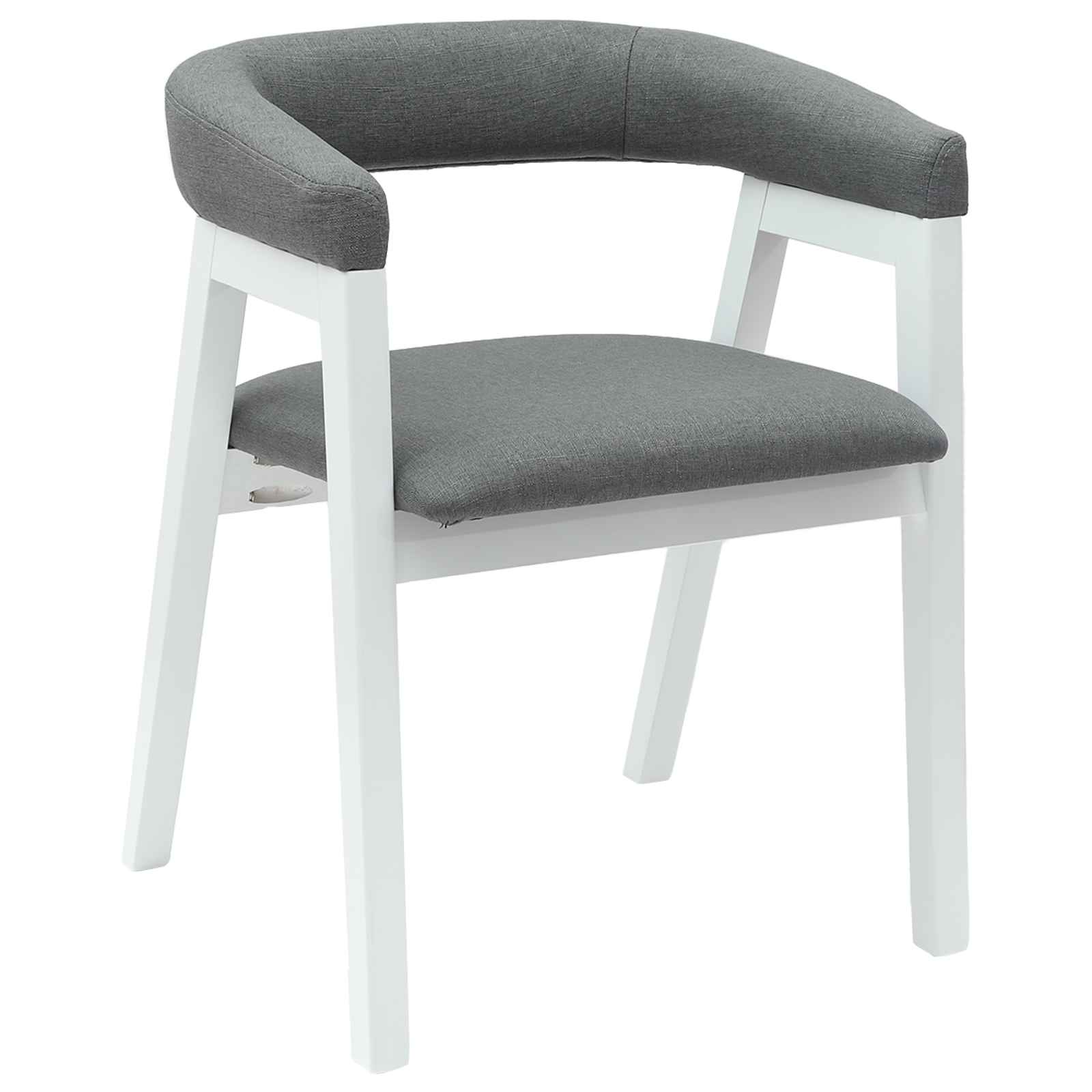 vidaXL Dining Chairs 2 pcs Solid Rubber Wood White 54 x 57 x 73 cm 4