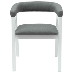 vidaXL Dining Chairs 2 pcs Solid Rubber Wood White 54 x 57 x 73 cm 5
