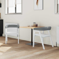 vidaXL Dining Chairs 2 pcs Solid Rubber Wood White 54 x 57 x 73 cm 3