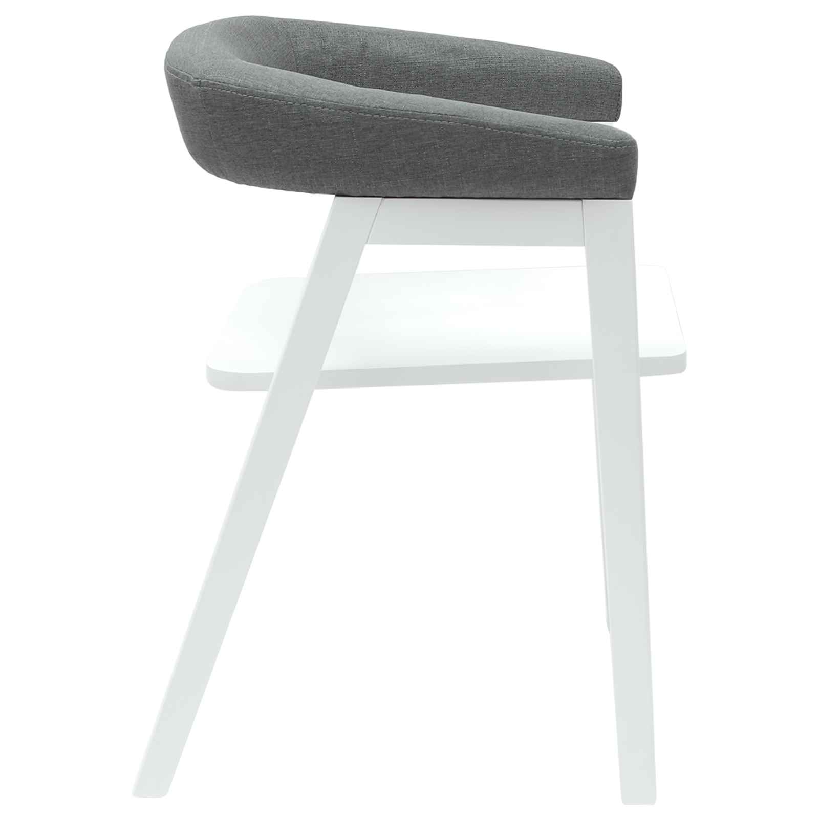 vidaXL Dining Chairs 2 pcs Solid Rubber Wood White 54 x 57 x 73 cm 6
