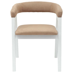 vidaXL Dining Chairs 2 pcs Solid Rubber Wood White 54 x 57 x 73 cm 5
