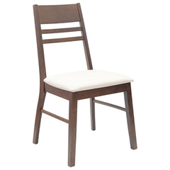 vidaXL Dining Chairs 2 pcs Solid Rubber Wood Light Brown 4
