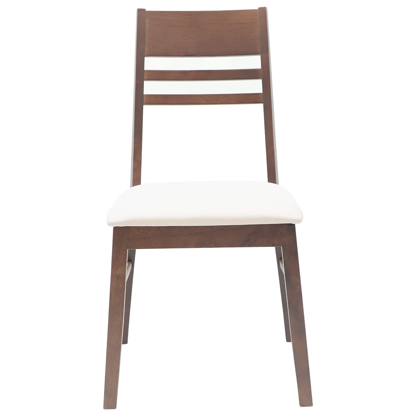 vidaXL Dining Chairs 2 pcs Solid Rubber Wood Light Brown 5