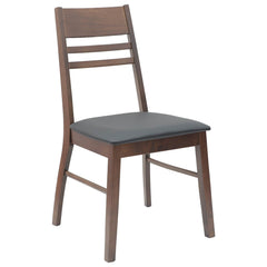vidaXL Dining Chairs 2 pcs Solid Rubber Wood Light Brown 4