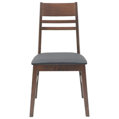 vidaXL Dining Chairs 2 pcs Solid Rubber Wood Light Brown 5