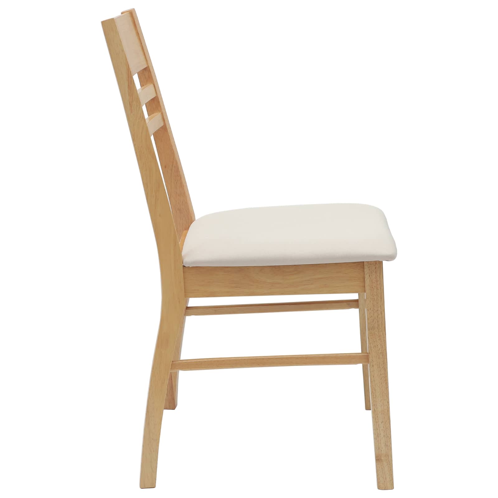 vidaXL Dining Chairs 2 pcs Solid Rubber Wood Natural 43 x 54 x 89 cm 6