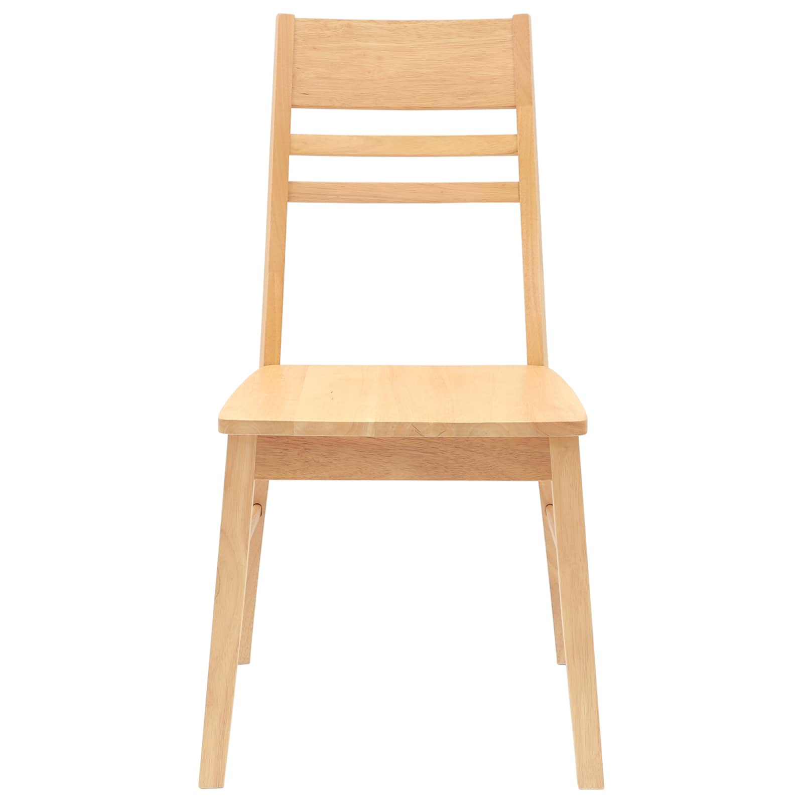 vidaXL Dining Chairs 2 pcs Solid Rubber Wood Natural 43 x 54 x 89 cm 5