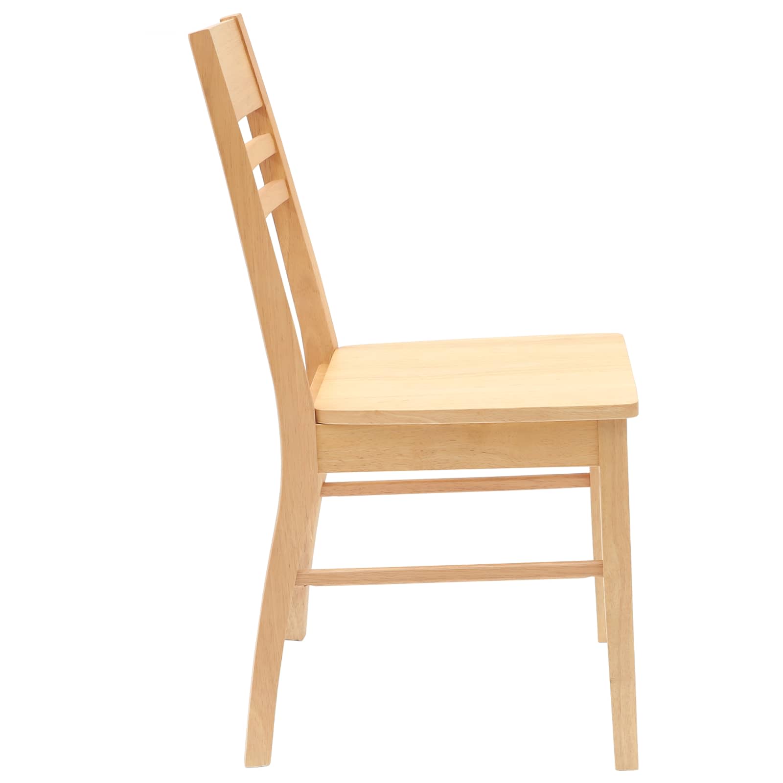 vidaXL Dining Chairs 2 pcs Solid Rubber Wood Natural 43 x 54 x 89 cm 6