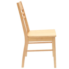 vidaXL Dining Chairs 2 pcs Solid Rubber Wood Natural 43 x 54 x 89 cm 6