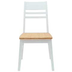 vidaXL Dining Chairs 2 pcs Solid Rubber Wood White 43 x 54 x 89 cm 5