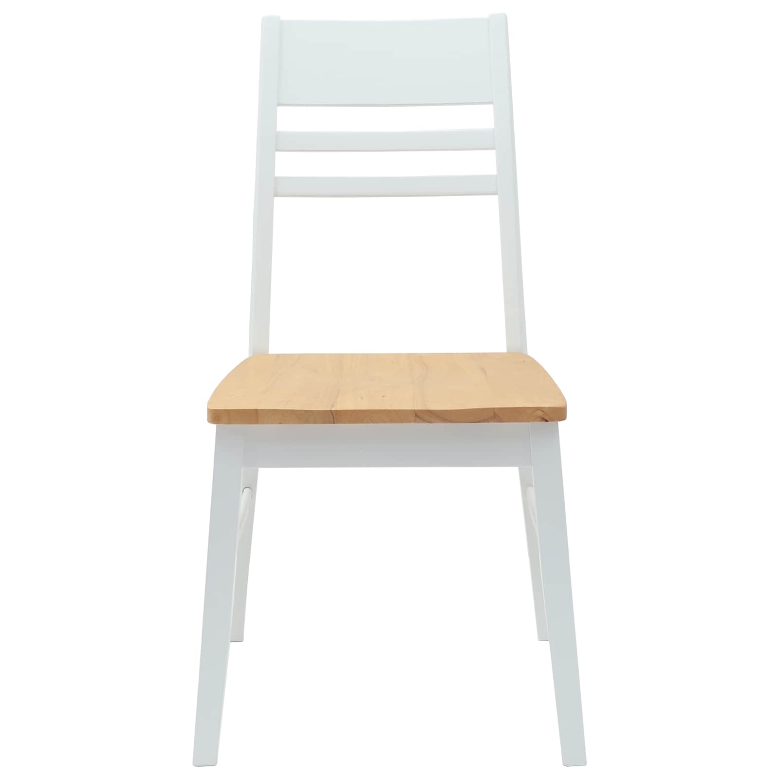 vidaXL Dining Chairs 2 pcs Solid Rubber Wood White 43 x 54 x 89 cm 5