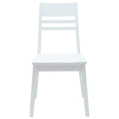 vidaXL Dining Chairs 2 pcs Solid Rubber Wood White 43 x 54 x 89 cm 5