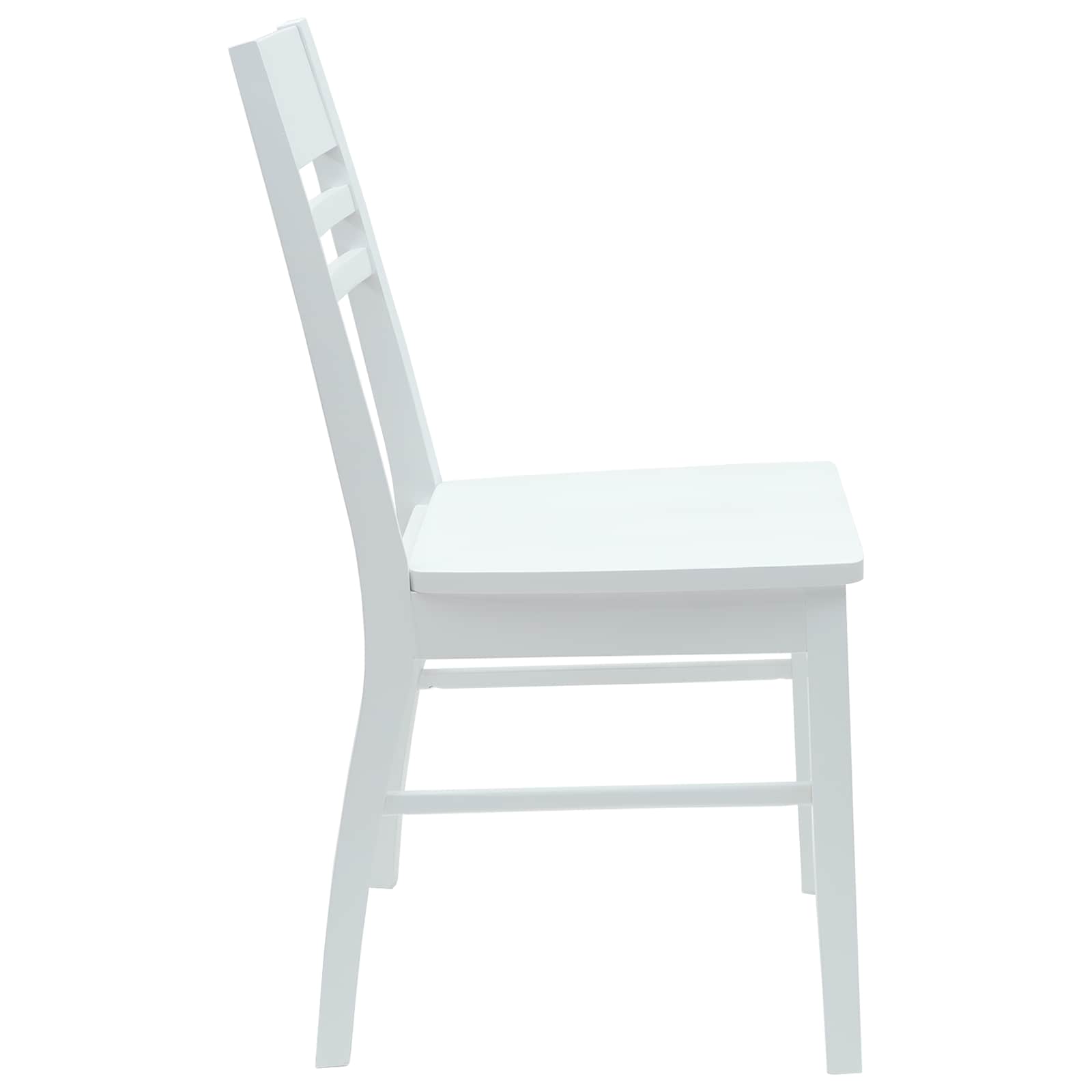 vidaXL Dining Chairs 2 pcs Solid Rubber Wood White 43 x 54 x 89 cm 6