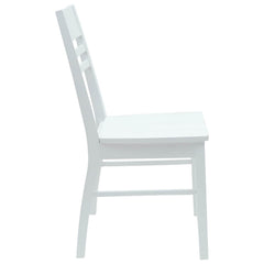 vidaXL Dining Chairs 2 pcs Solid Rubber Wood White 43 x 54 x 89 cm 6