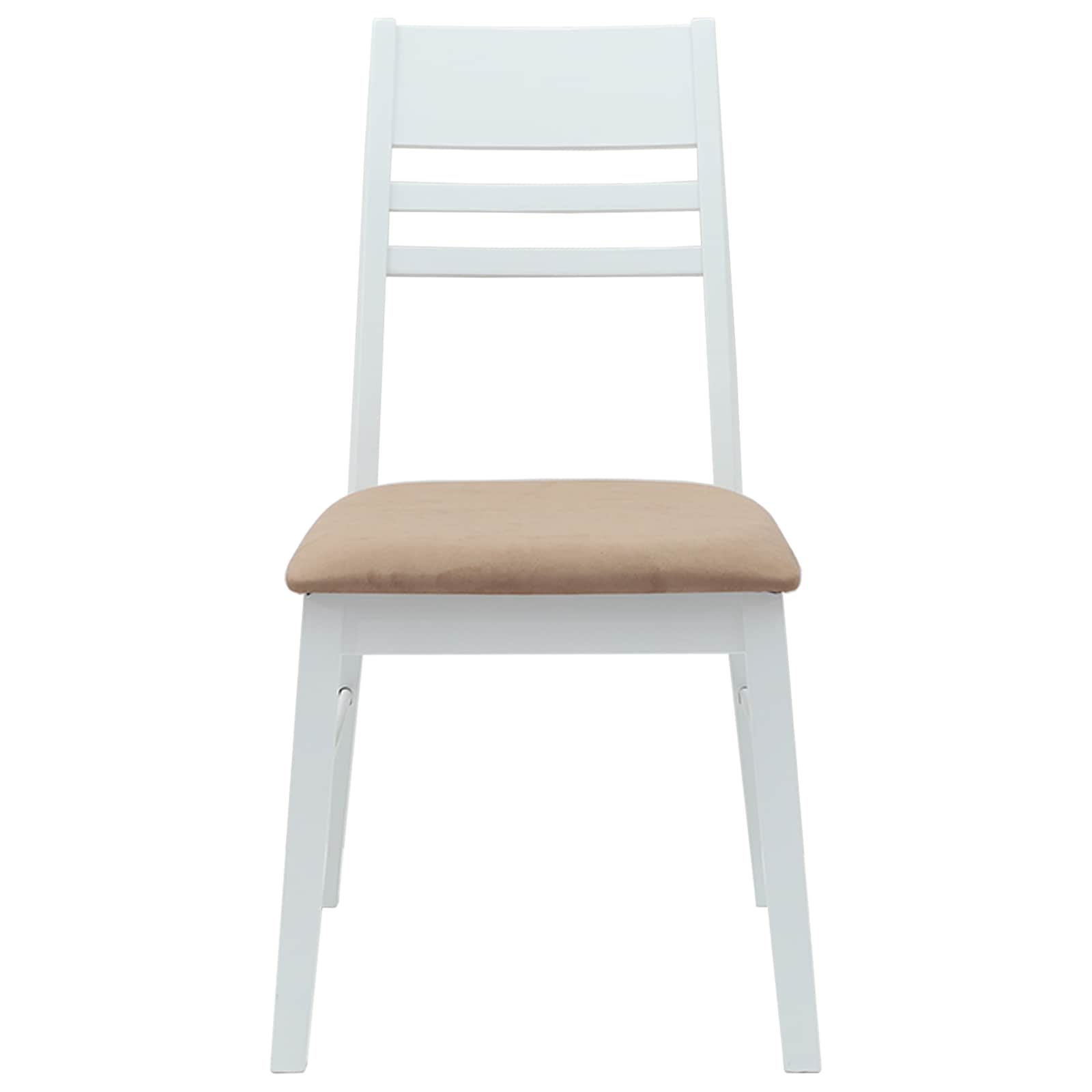 vidaXL Dining Chairs 2 pcs Solid Rubber Wood White 43 x 54 x 89 cm 5