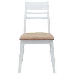 vidaXL Dining Chairs 2 pcs Solid Rubber Wood White 43 x 54 x 89 cm 5