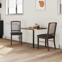 vidaXL Dining Chairs 2 pcs Solid Rubber Wood Light Brown 3