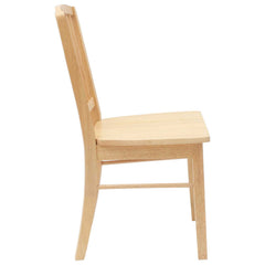 vidaXL Dining Chairs 2 pcs Solid Rubber Wood Natural 50 x 52.5 x 91 cm 6
