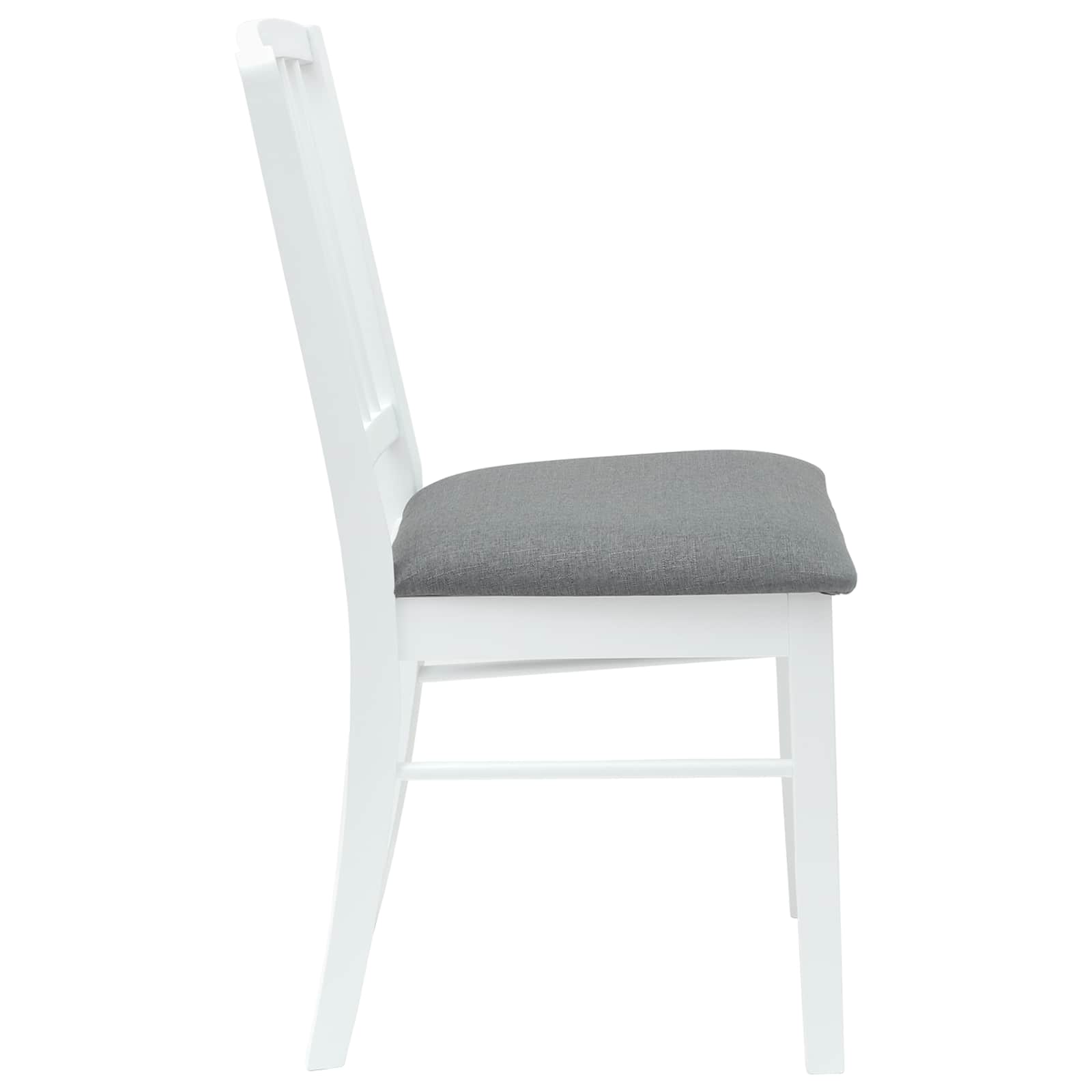 vidaXL Dining Chairs 2 pcs Solid Rubber Wood White 50 x 52.5 x 91 cm 6